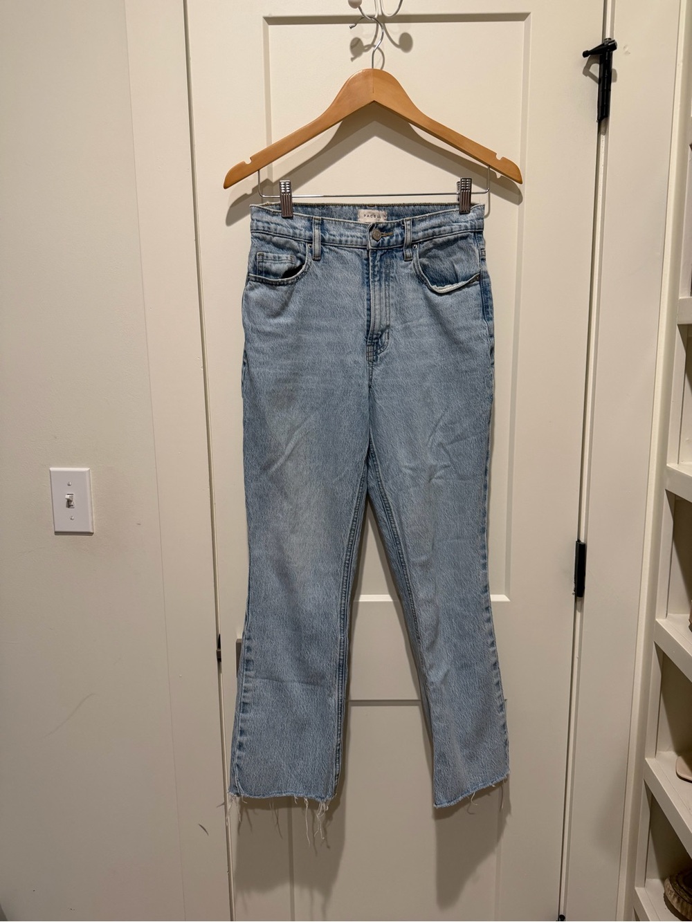 PacSun Light Blue High-Rise Straight Leg Jeans